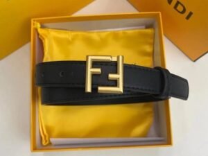 Fendi FF Logo Leather Belt 9