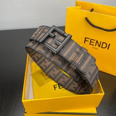 Fendi FF Logo Leather Belt