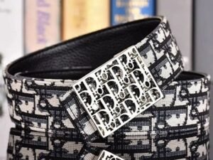 CD Logo Premium Leather Belt 11