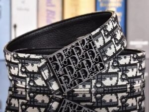 CD Logo Premium Leather Belt 12
