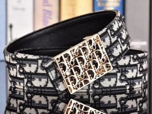 CD Logo Premium Leather Belt 13