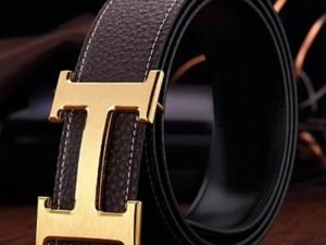 Hermes H Logo Leather Belt