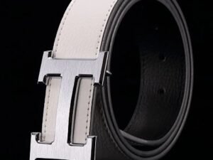 Hermes H Logo Leather Belt 9